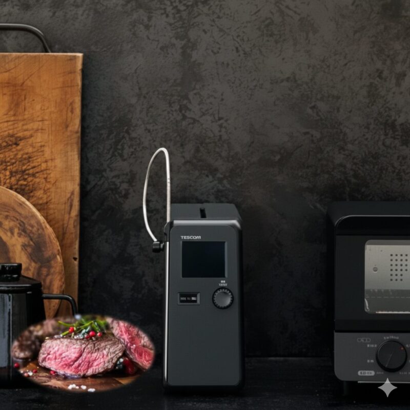 芯温を測りながらの調理で、肉などをジューシーに仕上げる